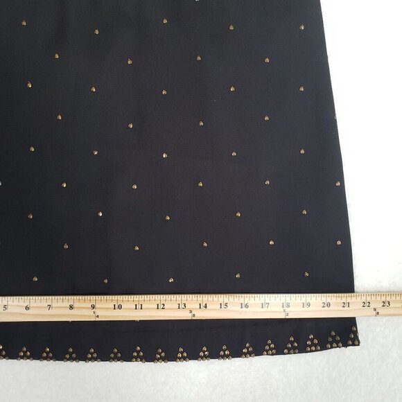 Free People Soho Brass Studded Shift Dress Sleeveless Boho Aztec Black Size 2 - Picture 10 of 12